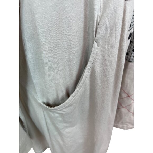 Tulip Womens Beige & Black Buttoned Cotton Long Sleeve Dress Sz L - New - Picture 7 of 8